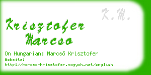 krisztofer marcso business card